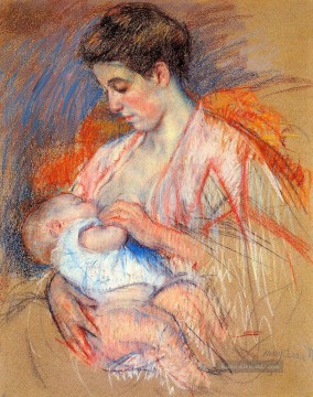 Mary Cassatt Werke - Mutter Jeanne ihr Baby Mütter Kinder Mary Cassatt Nursing